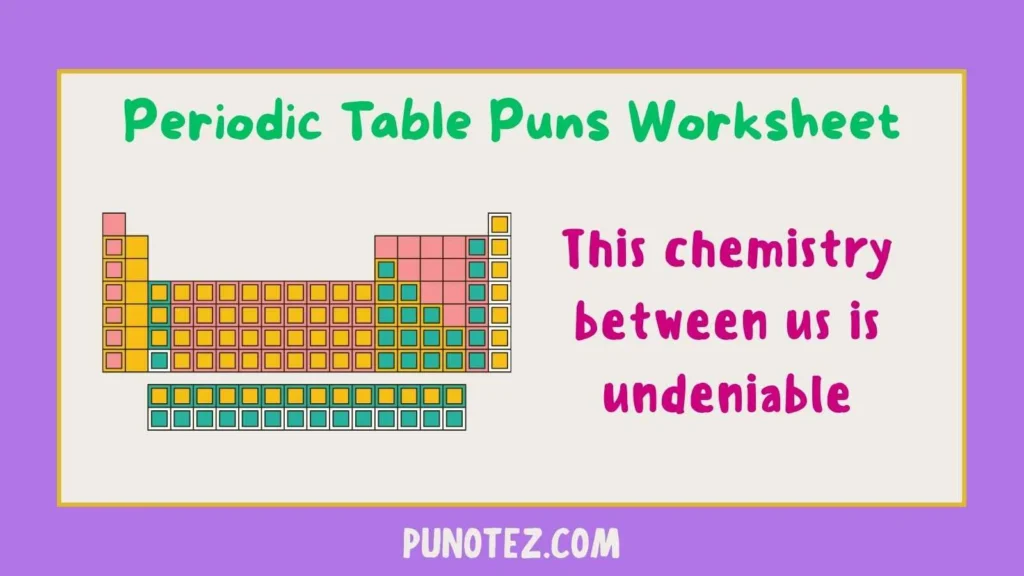 periodic table puns worksheet